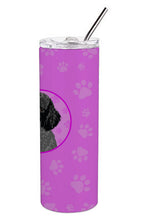 Load image into Gallery viewer, Poodle Standard Black Stainless Steel 20 oz Skinny Tumbler