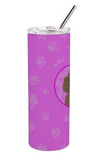Load image into Gallery viewer, Poodle Standard Brown Stainless Steel 20 oz Skinny Tumbler