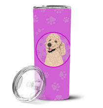 Load image into Gallery viewer, Poodle Standard Cafe Au Lait Stainless Steel 20 oz Skinny Tumbler