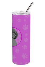 Load image into Gallery viewer, Poodle Standard Gray Stainless Steel 20 oz Skinny Tumbler