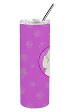 Load image into Gallery viewer, Poodle Standard White Stainless Steel 20 oz Skinny Tumbler