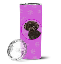 Load image into Gallery viewer, Poodle Toy Brown Stainless Steel 20 oz Skinny Tumbler