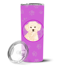 Load image into Gallery viewer, Poodle Toy Cream Stainless Steel 20 oz Skinny Tumbler
