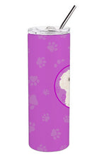Load image into Gallery viewer, PoodleToy White Stainless Steel 20 oz Skinny Tumbler