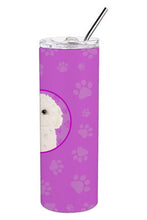 Load image into Gallery viewer, PoodleToy White Stainless Steel 20 oz Skinny Tumbler