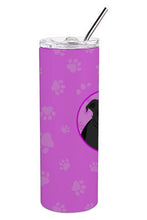 Load image into Gallery viewer, Pug Black #1 Stainless Steel 20 oz Skinny Tumbler