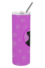 Load image into Gallery viewer, Pug Black #2 Stainless Steel 20 oz Skinny Tumbler