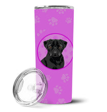 Load image into Gallery viewer, Pug Black #2 Stainless Steel 20 oz Skinny Tumbler