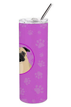 Load image into Gallery viewer, Pug Fawn #1 Stainless Steel 20 oz Skinny Tumbler
