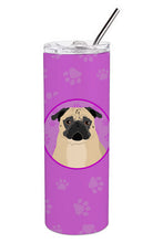 Load image into Gallery viewer, Pug Fawn #1 Stainless Steel 20 oz Skinny Tumbler