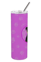 Load image into Gallery viewer, Rottweiler Black and Mahogany Stainless Steel 20 oz Skinny Tumbler