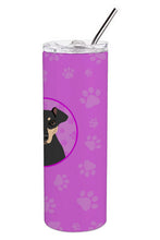 Load image into Gallery viewer, Rottweiler Black and Tan #3 Stainless Steel 20 oz Skinny Tumbler