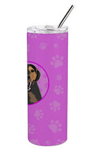 Load image into Gallery viewer, Rottweiler Black and Tan #4 Stainless Steel 20 oz Skinny Tumbler