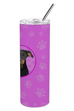 Load image into Gallery viewer, Rottweiler Black and Tan #5 Stainless Steel 20 oz Skinny Tumbler