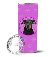 Load image into Gallery viewer, Rottweiler Black and Tan #5 Stainless Steel 20 oz Skinny Tumbler