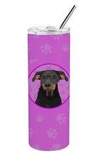 Load image into Gallery viewer, Rottweiler Black and Tan #5 Stainless Steel 20 oz Skinny Tumbler