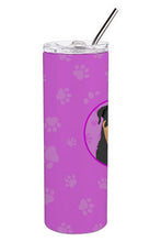Load image into Gallery viewer, Rottweiler and Tan #7 Stainless Steel 20 oz Skinny Tumbler