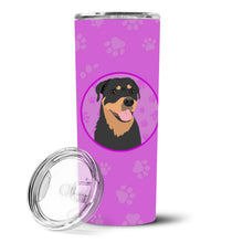 Load image into Gallery viewer, Rottweiler and Tan #7 Stainless Steel 20 oz Skinny Tumbler