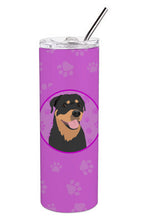 Load image into Gallery viewer, Rottweiler and Tan #7 Stainless Steel 20 oz Skinny Tumbler