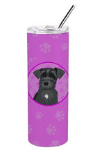 Load image into Gallery viewer, Schnauzer Black #1 Stainless Steel 20 oz Skinny Tumbler