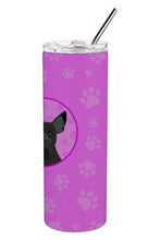 Load image into Gallery viewer, Schnauzer Black #2 Stainless Steel 20 oz Skinny Tumbler