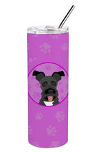 Load image into Gallery viewer, Schnauzer Black #3 Stainless Steel 20 oz Skinny Tumbler