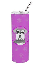 Load image into Gallery viewer, Schnauzer Salt and Pepper #1 Stainless Steel 20 oz Skinny Tumbler