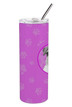 Load image into Gallery viewer, Schnauzer Salt and Pepper #3 Stainless Steel 20 oz Skinny Tumbler