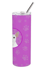 Load image into Gallery viewer, Schnauzer White #2 Stainless Steel 20 oz Skinny Tumbler