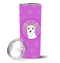 Load image into Gallery viewer, Schnauzer White #2 Stainless Steel 20 oz Skinny Tumbler