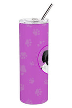 Load image into Gallery viewer, Shih-Tzu Black and White #3 Stainless Steel 20 oz Skinny Tumbler