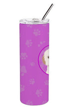 Load image into Gallery viewer, Shih-Tzu White and Red Stainless Steel 20 oz Skinny Tumbler