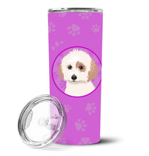 Load image into Gallery viewer, Shih-Tzu White and Red Stainless Steel 20 oz Skinny Tumbler