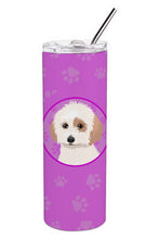 Load image into Gallery viewer, Shih-Tzu White and Red Stainless Steel 20 oz Skinny Tumbler