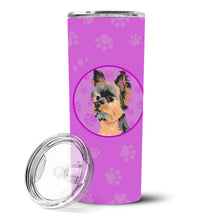 Load image into Gallery viewer, Yorkie Black and Gold #2 Stainless Steel 20 oz Skinny Tumbler