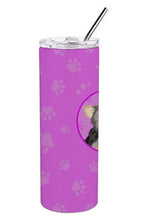 Load image into Gallery viewer, Yorkie Blue and Tan #2 Stainless Steel 20 oz Skinny Tumbler