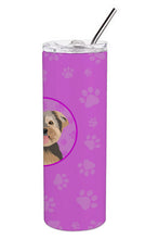 Load image into Gallery viewer, Yorkie Chocolate #2 Stainless Steel 20 oz Skinny Tumbler