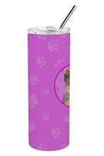 Load image into Gallery viewer, Yorkie Chocolate Puppy Stainless Steel 20 oz Skinny Tumbler