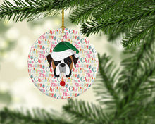 Load image into Gallery viewer, Boxer Merry Christmas Ceramic Ornament