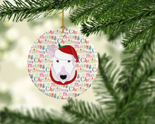 Load image into Gallery viewer, Bull Terrier Merry Christmas Ceramic Ornament