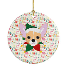 Load image into Gallery viewer, Chihuahua Merry Christmas Ceramic Ornament
