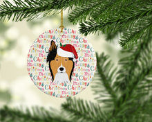 Load image into Gallery viewer, Collie Merry Christmas Ceramic Ornament