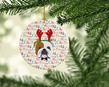 Load image into Gallery viewer, English Bulldog Merry Christmas Ceramic Ornament