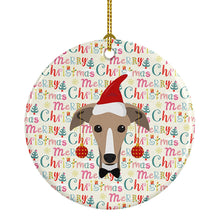 Load image into Gallery viewer, Greyhound Merry Christmas Ceramic Ornament