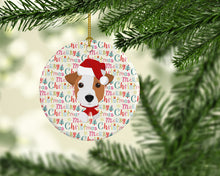 Load image into Gallery viewer, Jack Russell Terrier Merry Christmas Ceramic Ornament