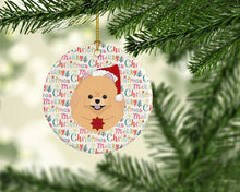 Load image into Gallery viewer, Pomeranian Merry Christmas Ceramic Ornament