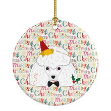 Load image into Gallery viewer, Poodle Merry Christmas Ceramic Ornament