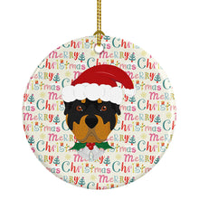 Load image into Gallery viewer, Rottweiler Merry Christmas Ceramic Ornament