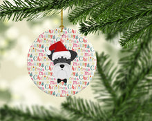 Load image into Gallery viewer, Schnauzer Merry Christmas Ceramic Ornament
