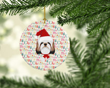 Load image into Gallery viewer, Shih Tzu Merry Christmas Ceramic Ornament